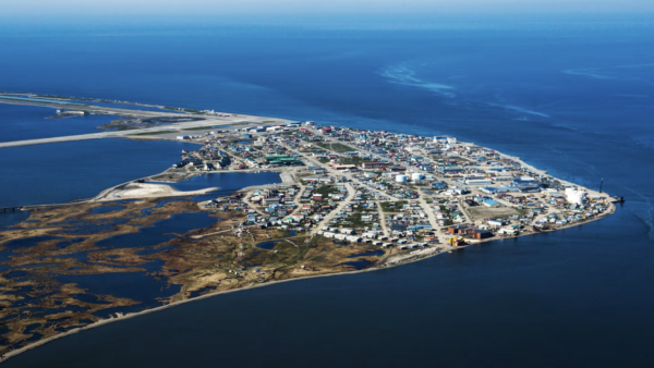Aerial view of Kotzebue, Alaska